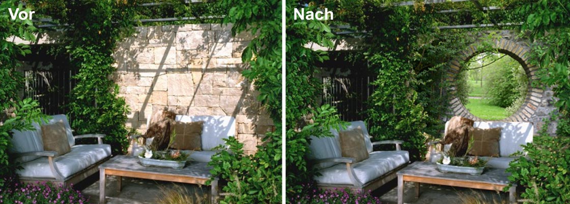 Als einzige Firma in Deutschland arbeiten wir mit eiem  Gartentuch, das nich reflectiert.